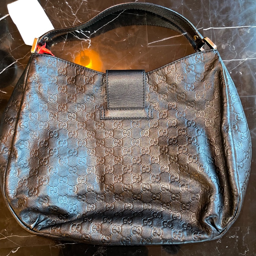 NEW Authentic Gucci Guccissima GG Web Logo | Hobo Shoulder Bag | Leather | Large